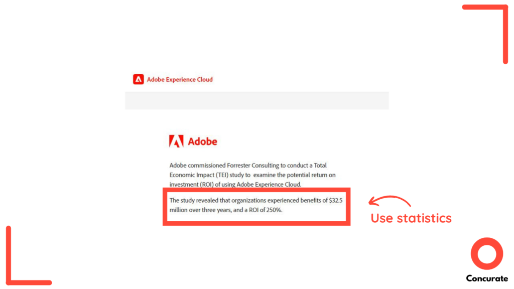 Adobe saas copywriting example