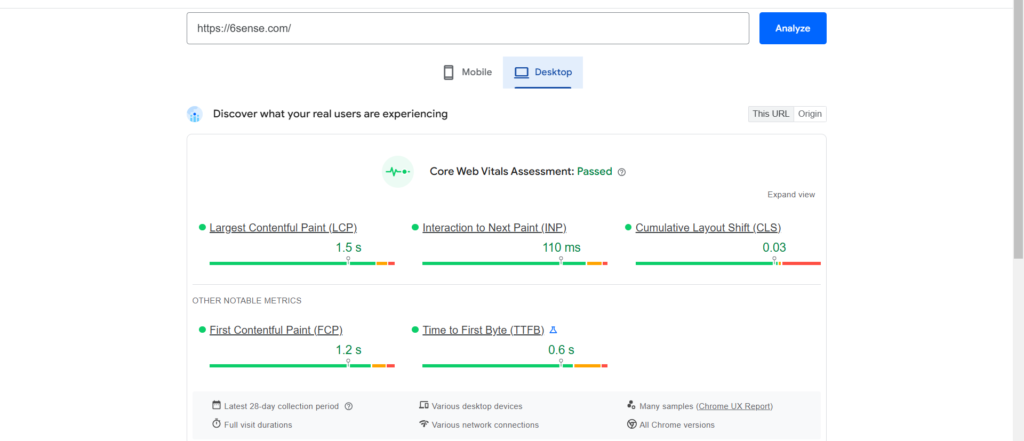 6Sense SEO Analysis #2