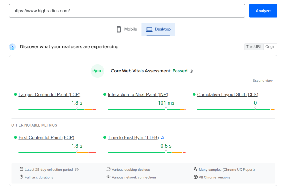 HighRadius SEO Analysis #2