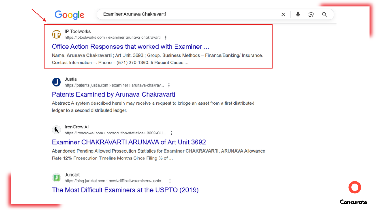 IP Toolwork pages now show up in search results for examiner names, drawing in attorneys at the exact moment they’re looking for insight