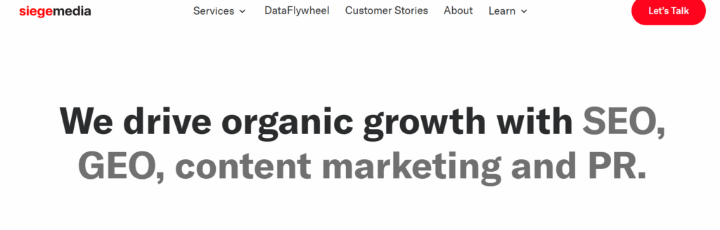 Siege media - best generative engine optimization company for ai visibility