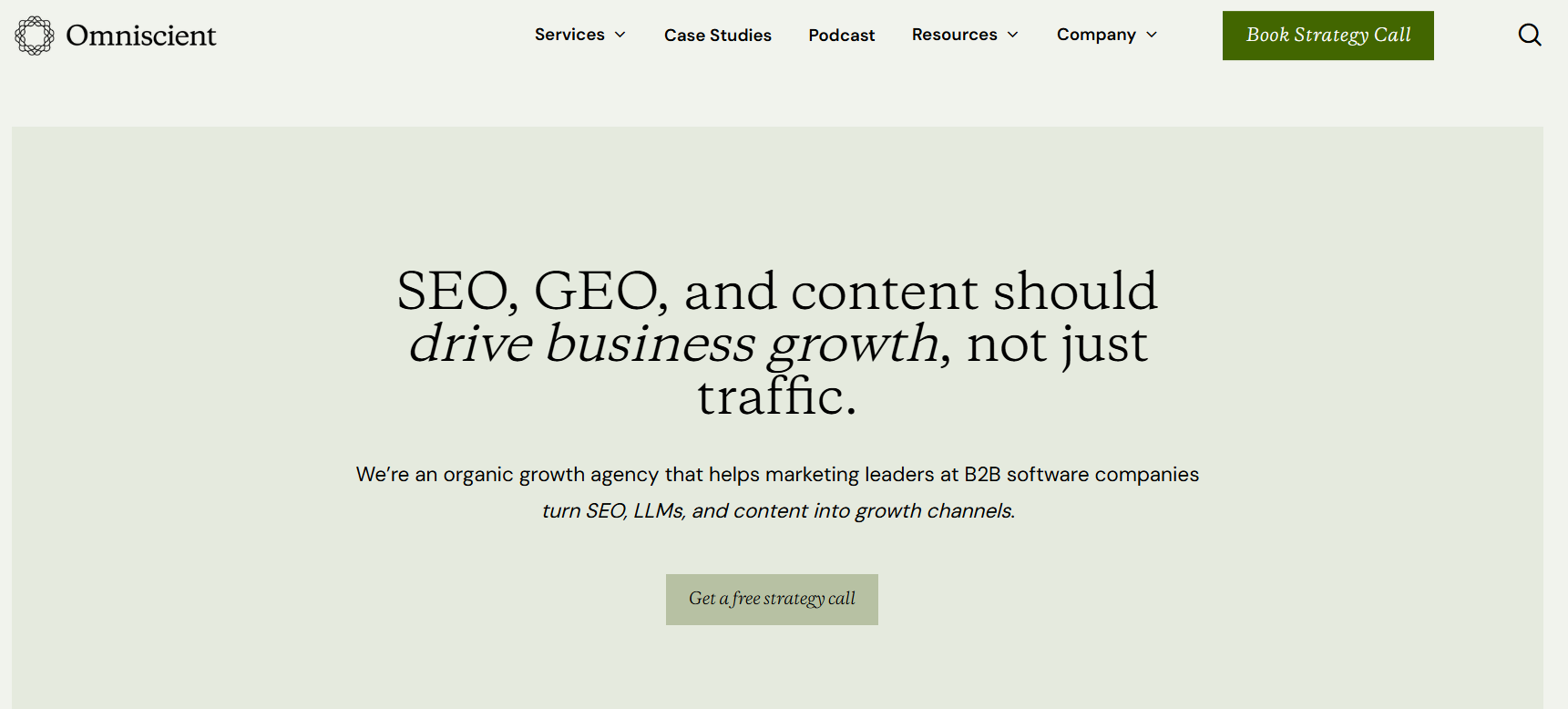 Omniscient - generative engine optimization company for ai visibility