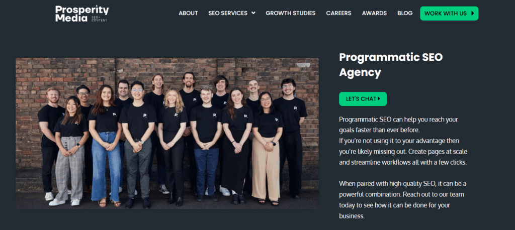 Prosperity Media programmatic SEO agency