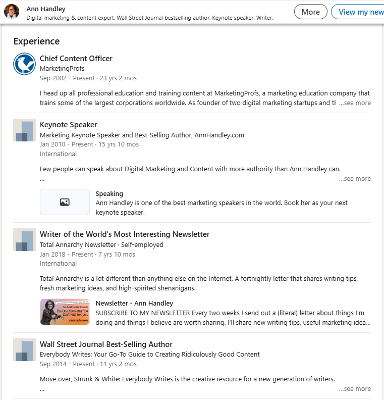 Ann hadley LinkedIn