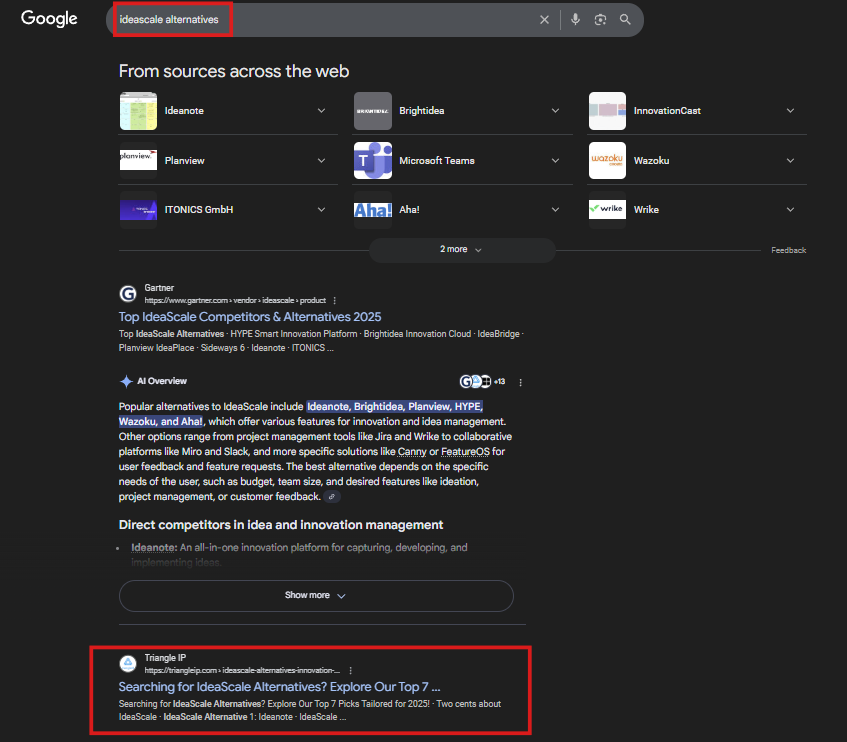 Triangle IP blog regains position after google ranking drop