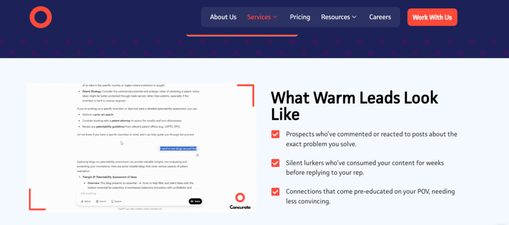 Concurate lead generation agency