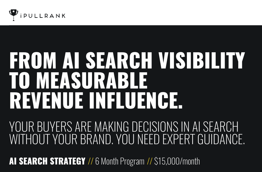 Snapshot of hero section of iPullRank's GEO page