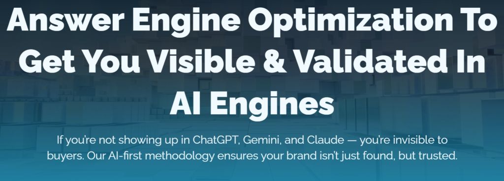 Snapshot of hero section of Insivia's GEO page