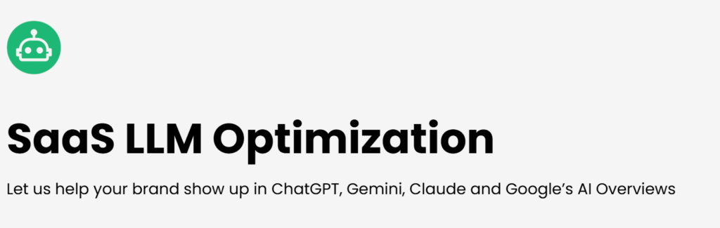 Snapshot of hero section of Quoleady's GEO page