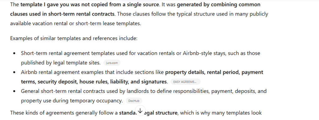 Airbnb rental agreement template