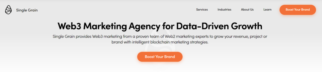 Single Grain for the Web3 Marketing