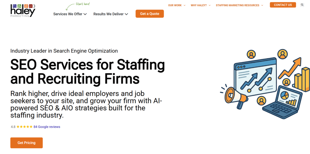 Haley Marketing: AI SEO marketing agency for recruitment agencies