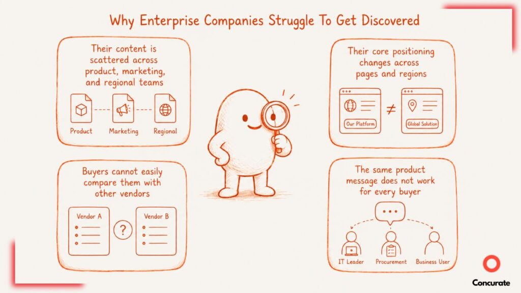 A snapshot of 4 Reasons Why Enterprise Companies Don't Get Discovered