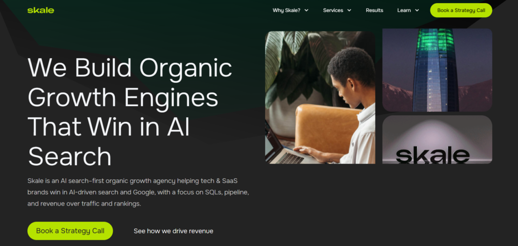 A snapshot of Skale's landing page