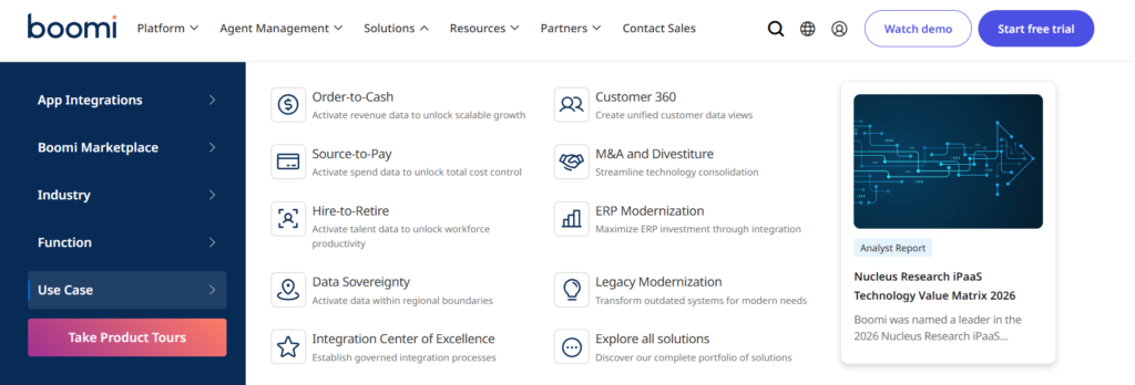 A snapshot of Boomi's use cases