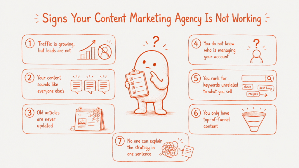 7 Signs Your B2B SaaS Content Marketing Agency Is Not Working