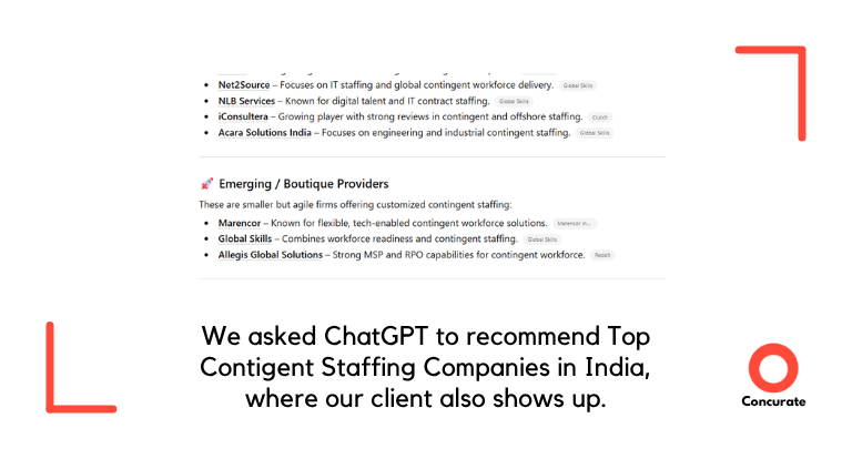 A snapshot of client's name appearing in ChatGPT query