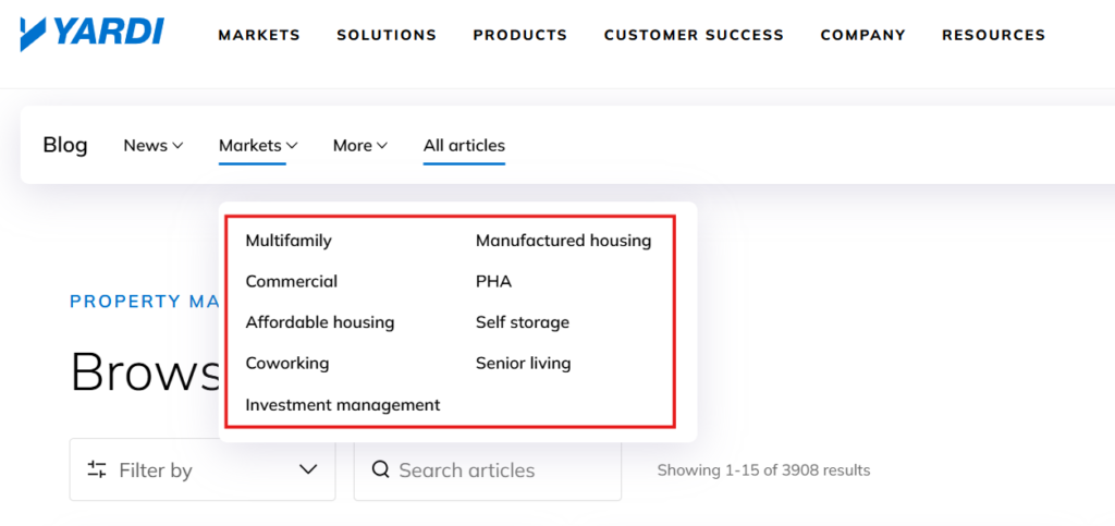 A snapshot of Yardi's use cases