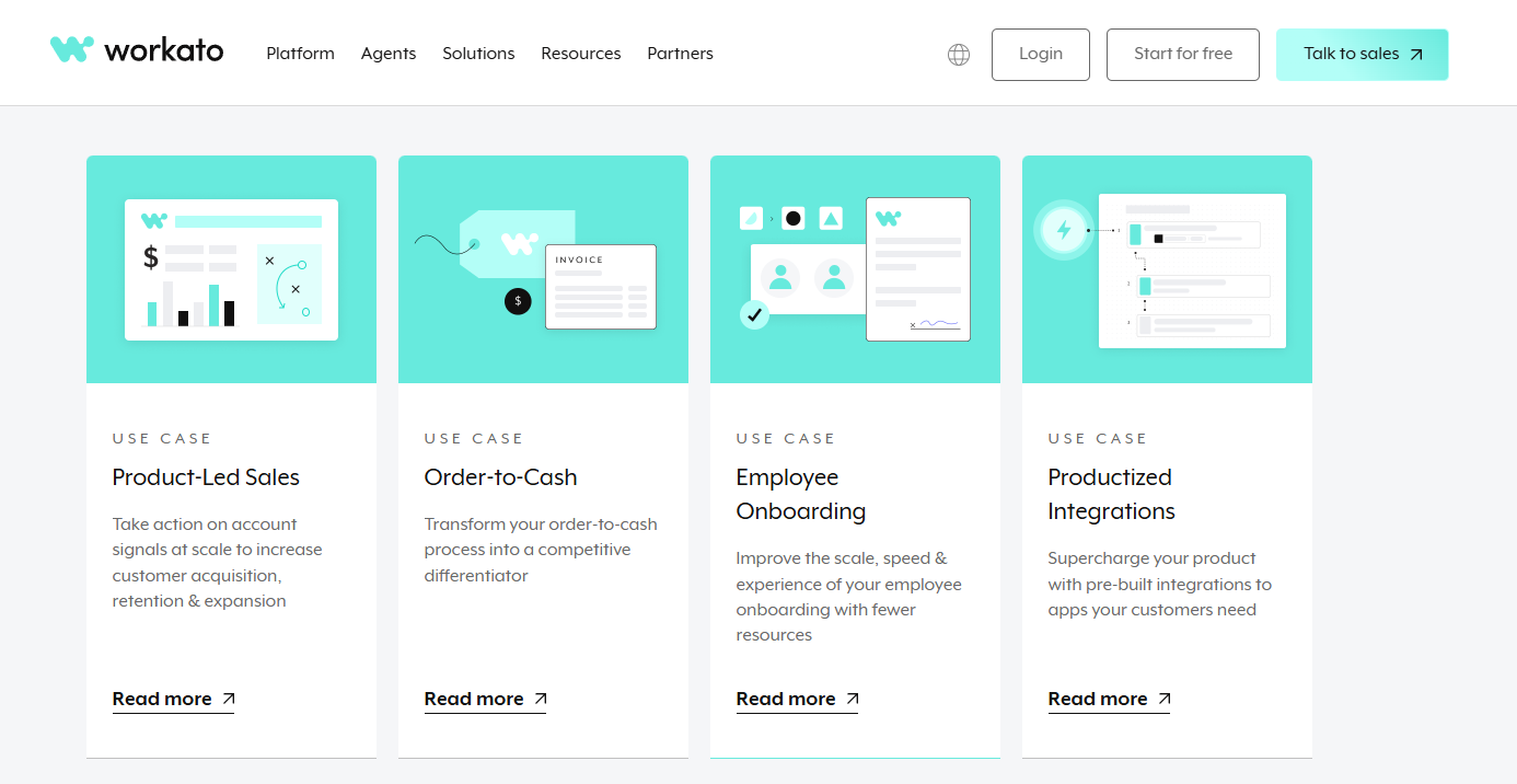 A snapshot of Workato's use cases