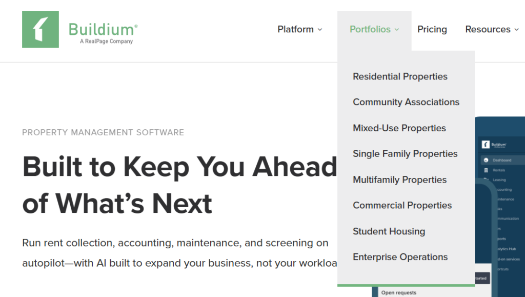 A snapshot of Buildium's use cases